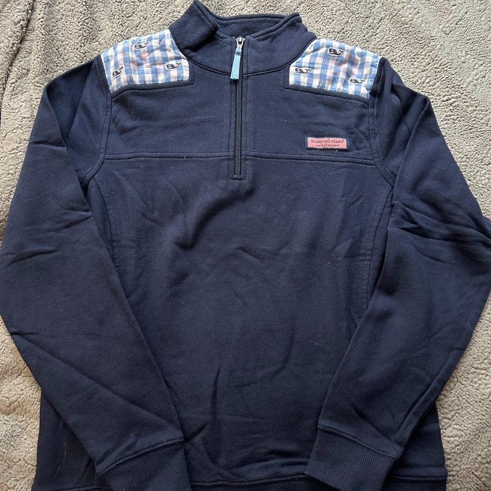 Navy Vineyard Vines Gingham Shep Shirt